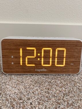 Capello Wood Grain Digital Alarm Clock